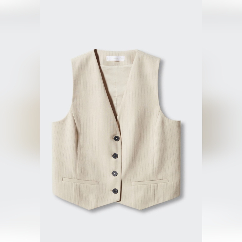 Mango Pinstriped VEST